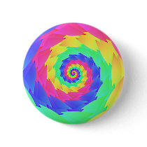 digital rainbow squiral button by gregvan digital rainbow squiral button