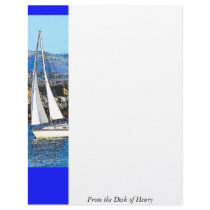 Digital Sailboat Personalized Letterhead