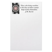 digital sunburst w/ J.M. Barrie quote Customized Stationery
