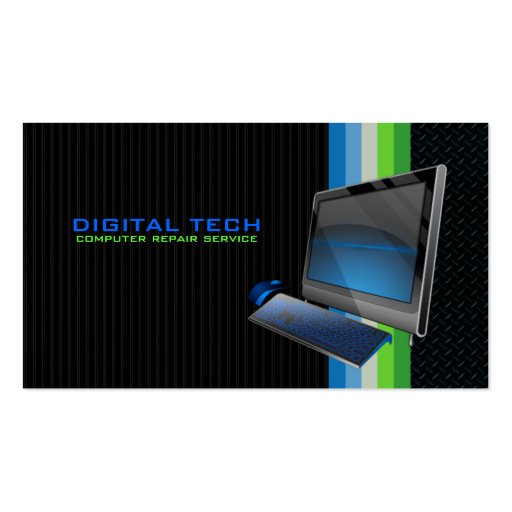 Digital Tech. Computer 2 Business Cards (front side)