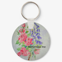 Digitalis and Roses Keychain