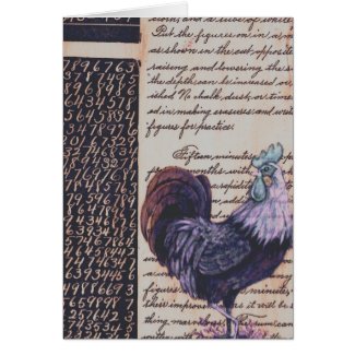 Digitally Altered Chicken Collage card