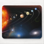 Digitally generated image of our solar system mousepads