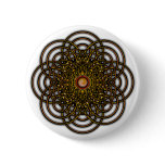 Digitally Grown Pretzel Flower with Choco Caramel Pinback Button