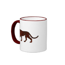 Digitally Painted Leopard Art Mugs