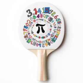 Digits of Pi Form a Colorful Spiral Ping-Pong Paddle