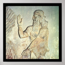 Dignitary, relief, Assyrian Print