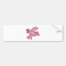 digPink pink ribbon cancer awareness Bumper Sticker