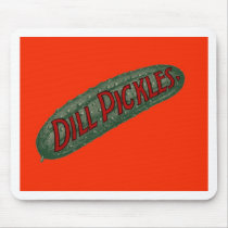 Dill Pickles! Antique Illustration Art Mousepad