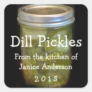 Dill Pickles Design Canning Label