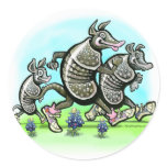 Dillo Family Round Stickers