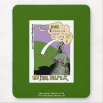 Dim Reaper Halloween Funny Cartoon Mouse Pad