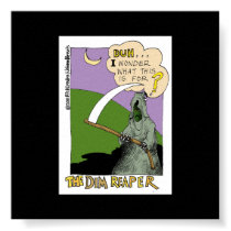 Dim Reaper Halloween Funny Cartoon Poster posters