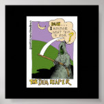 Dim Reaper Halloween Funny Cartoon Poster posters
