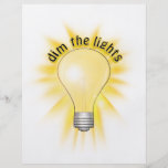 Dim the Lights - Lightbulb Flyer