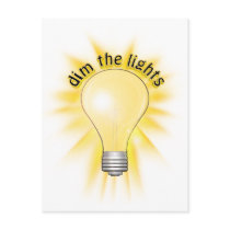Dim the Lights - Lightbulb Postcards