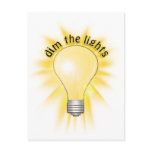 Dim the Lights - Lightbulb postcards