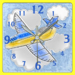 Dimensional Jetplane wall clocks