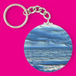 Dimensional Ocean Waves Keychain