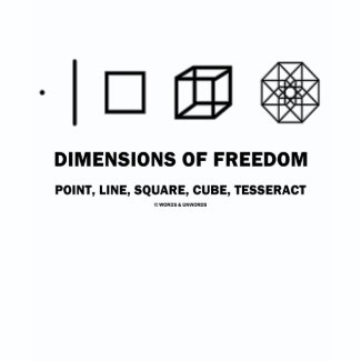 Dimensions Of Freedom (Geometry Humor) shirt