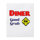 Diner Good Grub Hamburger Restaurant Art Custom Flyer