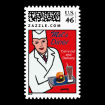 Diner Route 66 Postage stamps