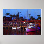 Diners on the Halifax River Post Orange Print