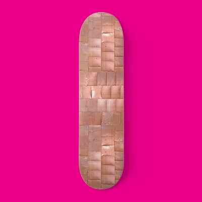Dinged Copper Skate Deck Zazzle_skateboard