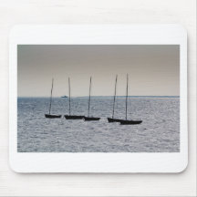 Dinghies moored off of Leigh on Sea Essex Mouse Pad
