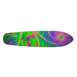 Dingleberries Psychadelic Fused Glass Fractal Skate Board