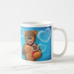 Dinky Bear blowing Heart Bubbles Coffee Mugs