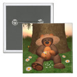 Dinky Bear in Love Pinback Button