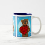 Dinky Bear with Heart of Roses Coffee Mug