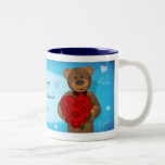 Dinky Bear with Heart of Roses Mug