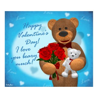 Dinky Bear with Teddy print