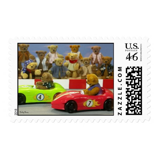 Dinky Bears Car Racing Postage