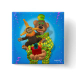 Dinky Bears Clown & Mr. Zippy in the Box buttons