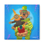 Dinky Bears Clown & Mr. Zippy in the Box magnets