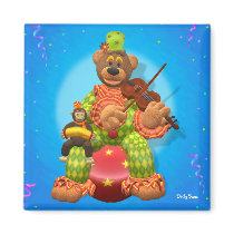 Dinky Bears Clown & Mr. Zippy Refrigerator Magnets