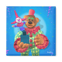 Dinky Bears Clown with Jack in the Box Magnets