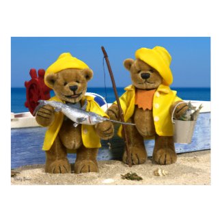 Dinky Bears: Fishermen print