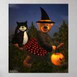 Dinky Bears Flying Witch Poster