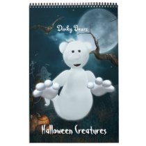 Dinky Bears Halloween Creatures Wall Calendars