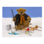 Dinky Bears Ice Fishing Post Card