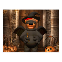 Dinky Bears Little Bat Postcard