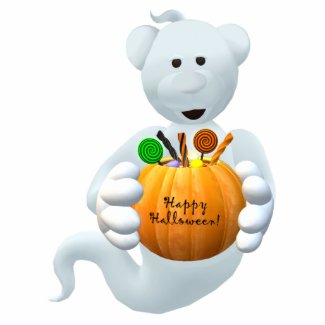 Dinky Bears Little Ghost with Goodies photosculpture
