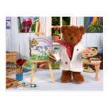 Dinky Bears: Little Painter postcards