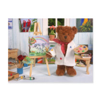 Dinky Bears: Little Painter Post Card