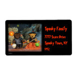 Dinky Bears Little Skeleton and Witch Custom Shipping Labels