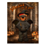 Dinky Bears Little Trick or Treat Bat Postcards